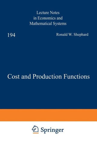 Cost and Production Functions