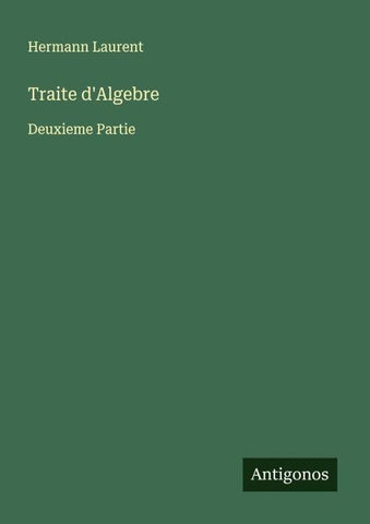 Traite d'Algebre