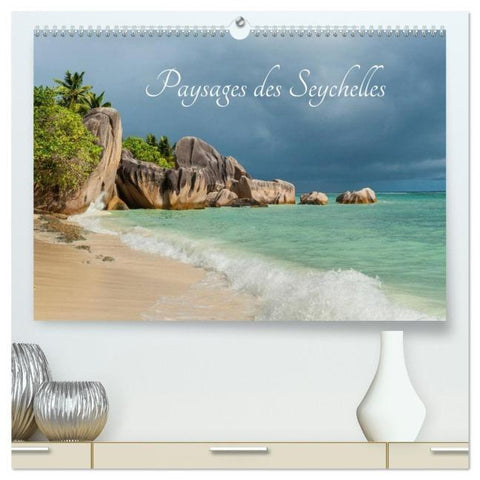 Paysages des Seychelles (Calendrier mural 2026 DIN A2 vertical) calendrier de bureau