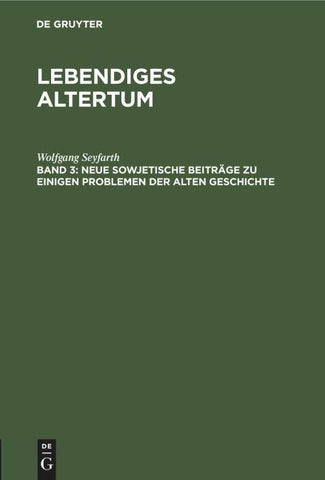 Neue sowjetische Beiträge zu einigen Problemen der alten Geschichte