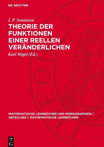 Theorie der Funktionen einer reellen Veränderlichen