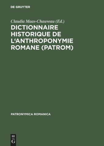 Dictionnaire historique de l'anthroponymie romane (PatRom)