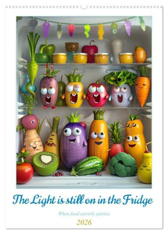 The Light ist still on in the Fridge (Wall Calendar 2026 DIN A2 portrait), CALVENDO 12 Month Wall Calendar