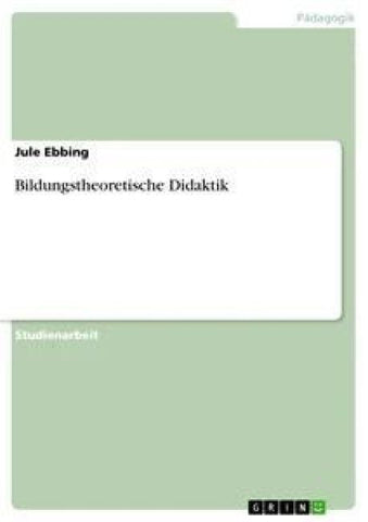 Bildungstheoretische Didaktik