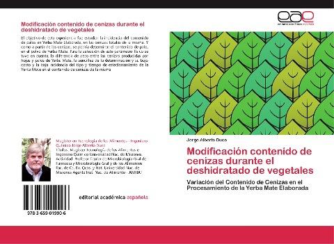Modificación contenido de cenizas durante el deshidratado de vegetales