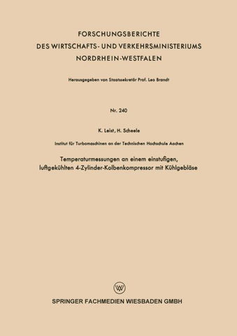 Temperaturmessungen an einem einstufigen, luftgekühlten 4-Zylinder-Kolbenkompressor mit Kühlgebläse