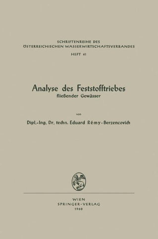 Analyse des Feststofftriebes fließender Gewässer