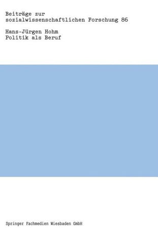 Politik als Beruf