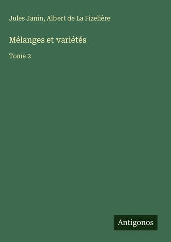 Mélanges et variétés