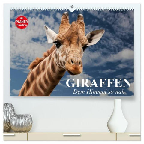 Giraffen. Dem Himmel so nah (hochwertiger Premium Wandkalender 2026 DIN A2 quer), Kunstdruck in Hochglanz
