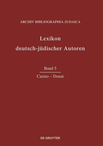 Lexikon deutsch-jüdischer Autoren / Carmo - Donat