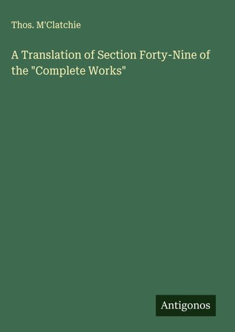 A Translation of Section Forty-Nine of the "Complete Works"