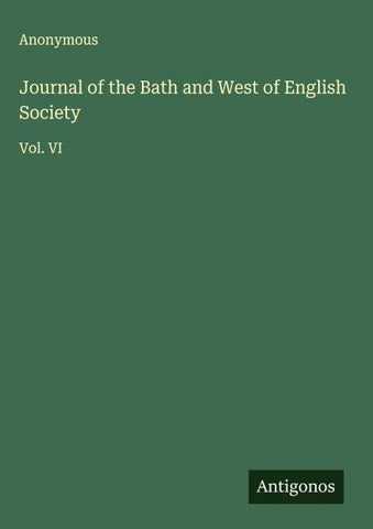 Journal of the Bath and West of English Society