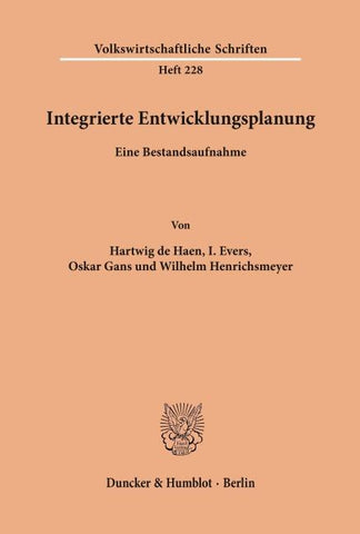 Integrierte Entwicklungsplanung.