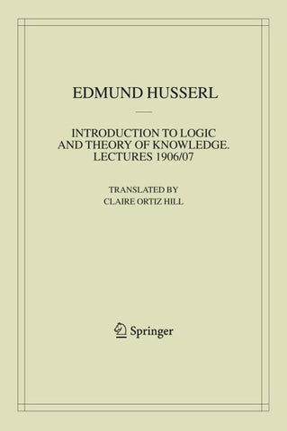 Introduction to Logic and Theory of Knowledge
