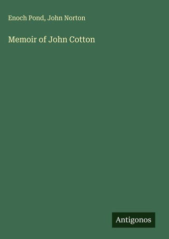 Memoir of John Cotton