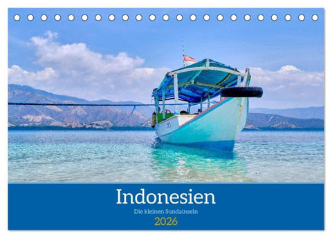 Indonesien - Die kleinen Sundainseln (Tischkalender 2026 DIN A5 quer), CALVENDO Monatskalender