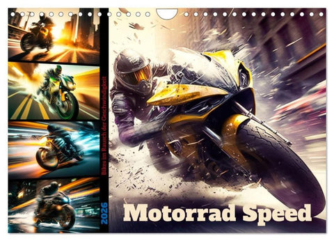 Motorrad Speed (Wandkalender 2026 DIN A4 quer), CALVENDO Monatskalender