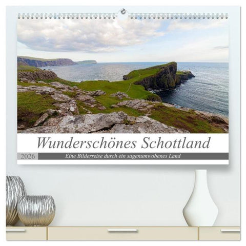 Wunderschönes Schottland - Bilderreise durch ein sagenumwobenes Land (hochwertiger Premium Wandkalender 2026 DIN A2 quer), Kunstdruck in Hochglanz