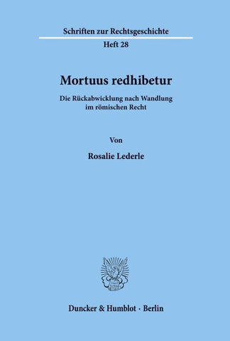 Mortuus redhibetur.