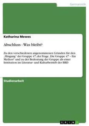 Abschluss - Was bleibt?
