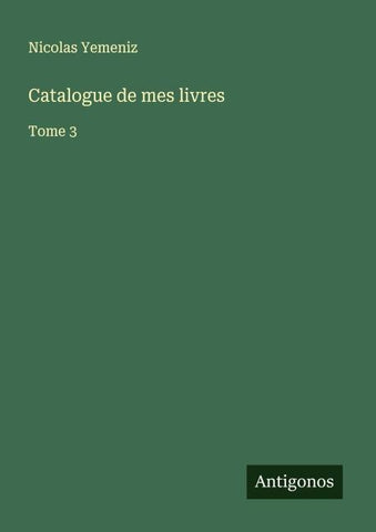 Catalogue de mes livres