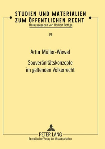 Souveränitätskonzepte im geltenden Völkerrecht