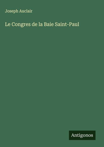 Le Congres de la Baie Saint-Paul