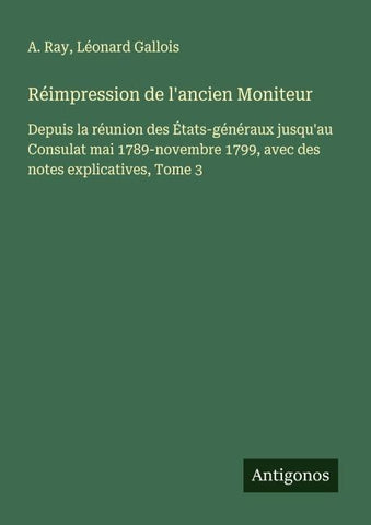 Réimpression de l'ancien Moniteur