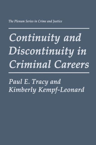 Continuity and Discontinuity in Criminal Careers