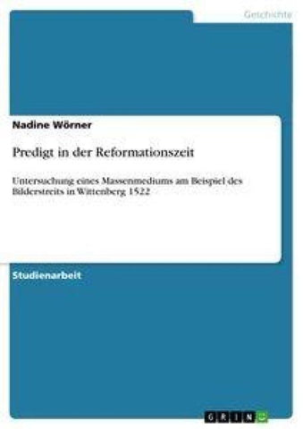 Predigt in der Reformationszeit