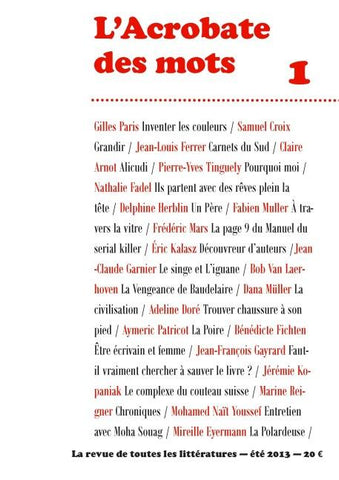 L'Acrobate des mots n°1 - Eté 2013