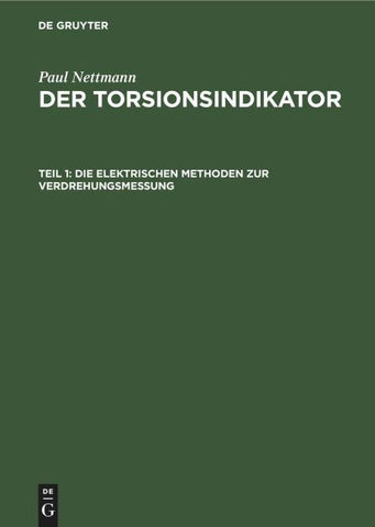Die elektrischen Methoden zur Verdrehungsmessung