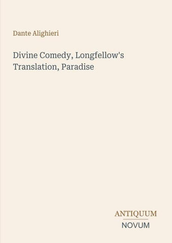 Divine Comedy, Longfellow's Translation, Paradise