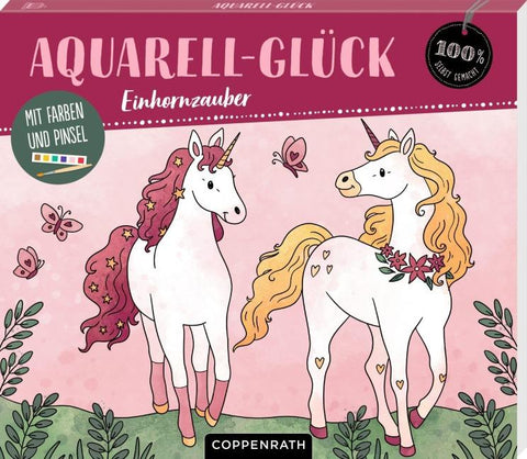 Aquarell-Glück Einhornzauber