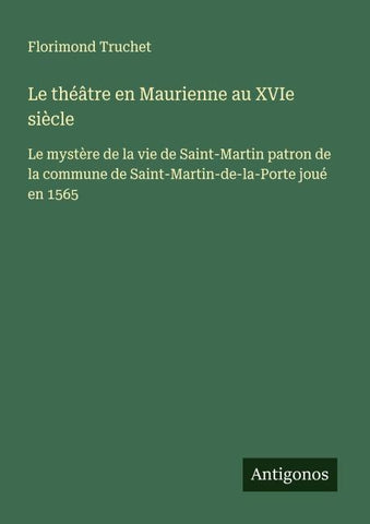 Le théâtre en Maurienne au XVIe siècle