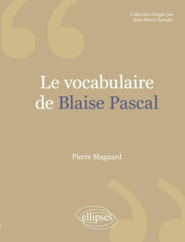 vocabulaire de Pascal (Le)