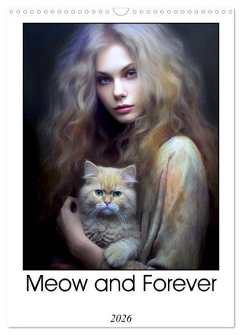 Meow and Forever (Wall Calendar 2026 DIN A3 portrait), CALVENDO 12 Month Wall Calendar
