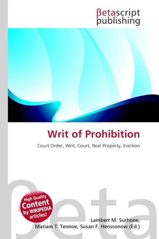 Writ of Prohibition