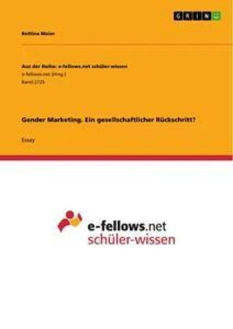 Gender Marketing. Ein gesellschaftlicher Rückschritt?