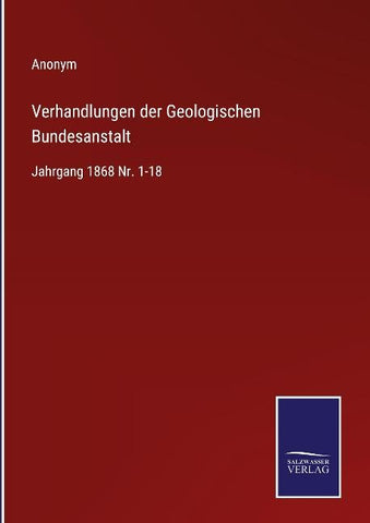 Verhandlungen der Geologischen Bundesanstalt