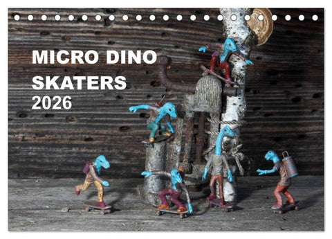 Micro Dino Skaters 2026 (Tischkalender 2026 DIN A5 quer), CALVENDO Monatskalender