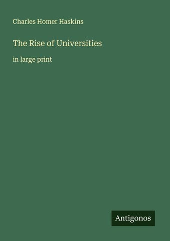 The Rise of Universities