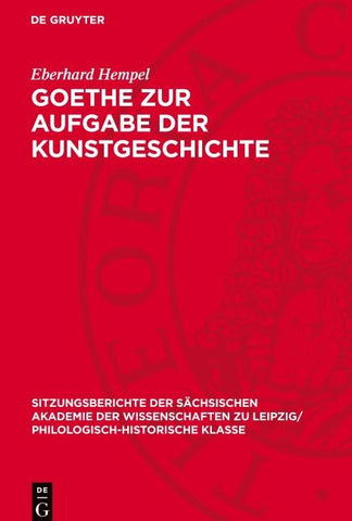 Goethe zur Aufgabe der Kunstgeschichte