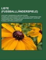 Liste (Fußballländerspiele)