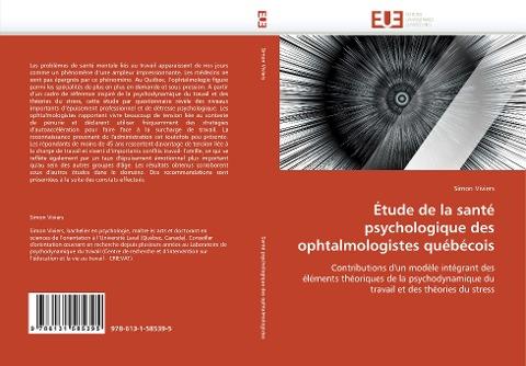 Étude de la santé psychologique des ophtalmologistes québécois