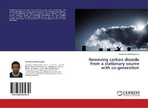 Removing carbon dioxide from a stationary source with co-generation