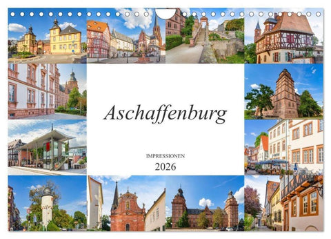 Aschaffenburg Impressionen (Wandkalender 2026 DIN A4 quer), CALVENDO Monatskalender