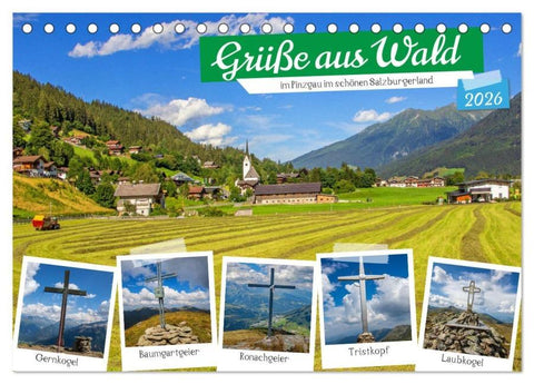Grüße aus Wald (Tischkalender 2026 DIN A5 quer), CALVENDO Monatskalender