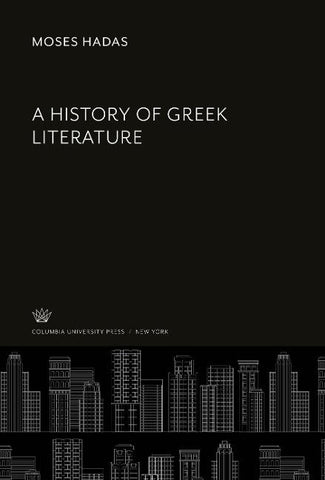 A History of Greek Literature